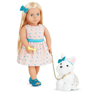 Our Generation Cadence & Cookie 18" Matching Doll & Pet Set 1 Our Generation Cadence & Cookie 18" Matching Doll & Pet Set