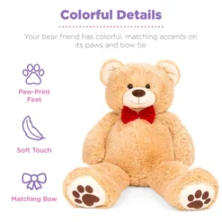 Best Choice Products 38in Giant Soft Plush Teddy Bear Stuffed Animal Toy W/ Bow Tie, Footprints 10 Best Choice Products 38in Giant Soft Plush Teddy Bear Stuffed Animal Toy W/ Bow Tie, Footprints -Wild Republic Sales Store GUEST 064bc590 f67d 4ce0 a208 d9cf3365565a