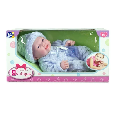 JC Toys Mini La Newborn Boutique 9.5" Boy Doll - Blue 2 JC Toys Mini La Newborn Boutique 9.5" Boy Doll - Blue - Image 2