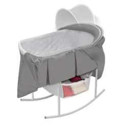 Badger Basket Cuddles Rocking Doll Bassinet - Gray/White -Wild Republic Sales Store GUEST 09181c68 b860 46db a2c8 16e10b43a584