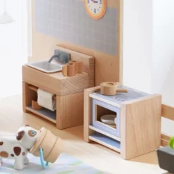 HABA Little Friends Kitchen Room Set - Wooden Dollhouse Furniture For 4" Bendy Dolls -Wild Republic Sales Store GUEST 0bec8137 3549 44ef 9639 d377e19f6e28