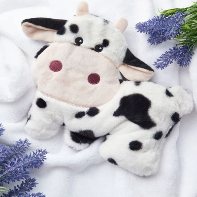 Zodaca Lavender Scented Microwavable Stuffed Animal Cow Plush Heating Pad For Pain Relief 1 Zodaca Lavender Scented Microwavable Stuffed Animal Cow Plush Heating Pad For Pain Relief
