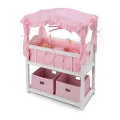 Badger Basket Doll Canopy Crib With Mobile & Storage Bins -Wild Republic Sales Store GUEST 16503c53 5ace 4ccb 9f5e be98d0089b9f