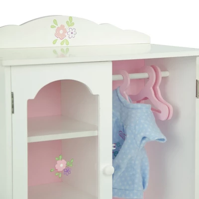 Olivia's Little World - Little Princess 18" Doll Furniture - Fancy Closet With 3 Hangers 6 Olivia's Little World - Little Princess 18" Doll Furniture - Fancy Closet With 3 Hangers - Image 6