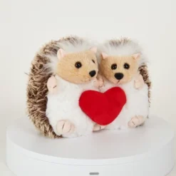 Bearington Lovie And Dovey Stuffed Animal Plush Hedgehogs Holding A Heart, 5.5 Inches