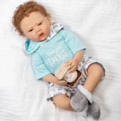 Paradise Galleries Reborn Baby Doll I Love You S-Mores 20 Inch Baby Doll - Brown Hair/Blue Gray Eyes -Wild Republic Sales Store GUEST 1b13f1ec b981 43bf b470 2d4a7ca9f9f4