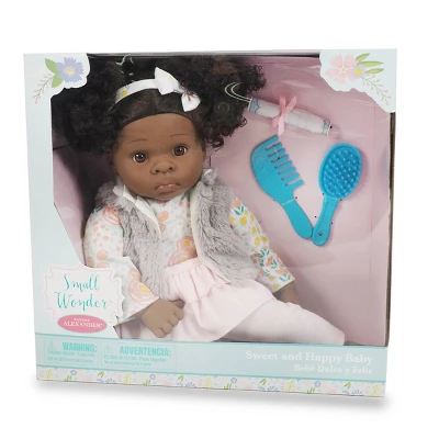 Madame Alexander 18" Small Wonders Sweet & Happy Baby Beauty Time- Gray Vest 3 Madame Alexander 18" Small Wonders Sweet & Happy Baby Beauty Time- Gray Vest - Image 3