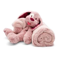 Plushible Blankie Bestie 2-in-1 Plush And Blanket Pinki Doodle Dog