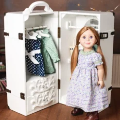 The Queen's Treasures 18 Inch Doll Furniture,Clothes Storage Trunk Case