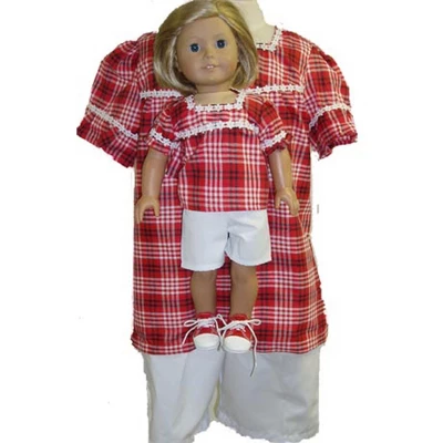 Doll Clothes Superstore Matching Cotton Shorts And Shirt For Girl And Dolls Size 12.5 1 Doll Clothes Superstore Matching Cotton Shorts And Shirt For Girl And Dolls Size 12.5