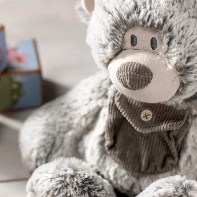 DEMDACO Gray Pocket Prayer Bear 16" 6 DEMDACO Gray Pocket Prayer Bear 16" - Image 6