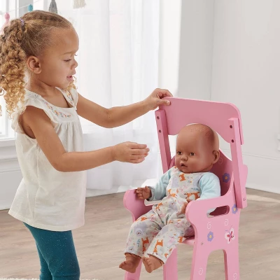 Badger Basket Blossoms & Butterflies Doll High Chair 2 Badger Basket Blossoms & Butterflies Doll High Chair - Image 2