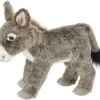 Bearington Pedro Plush Donkey Stuffed Animal, 12 Inches
