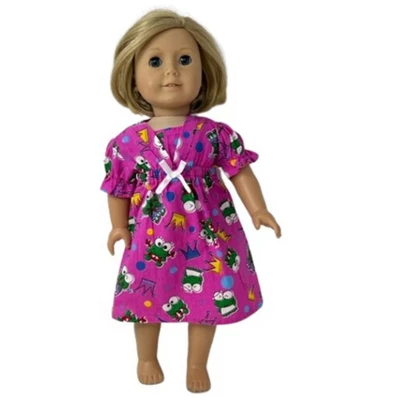 Doll Clothes Superstore Size 5 Matching Girl And Doll Frog Print Nightgowns 2 Doll Clothes Superstore Size 5 Matching Girl And Doll Frog Print Nightgowns - Image 2