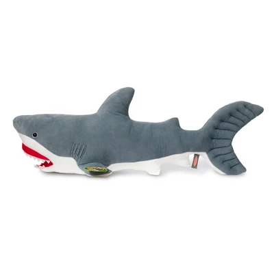 Melissa & Doug Giant Shark 3' Stuffed Animal 2 Melissa & Doug Giant Shark 3' Stuffed Animal - Image 2