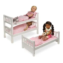 Badger Basket 1-2-3 Convertible Doll Bunk Bed With Bedding - Pink/Stripe -Wild Republic Sales Store GUEST 54923840 f052 44e7 a428 88ef7aa68c3e