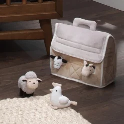 Lambs & Ivy Baby Farm Plush Barn With 4 Stuffed Animals Toy - Taupe/Gray/White -Wild Republic Sales Store GUEST 55762494 856b 4ee5 812d b7107d525a33