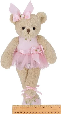 Bearington Nina Plush Stuffed Animal Ballerina Teddy Bear In Pink Ballet Outfit, 13 Inches