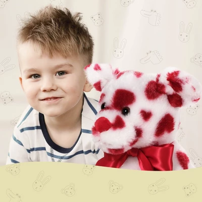 Bearington Collection Romantic Rover Stuffed Animal Plush With Hearts & Bow Puppy Dog, 12" 5 Bearington Collection Romantic Rover Stuffed Animal Plush With Hearts & Bow Puppy Dog, 12" - Image 5