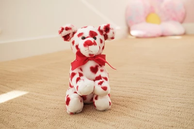 Bearington Collection Romantic Rover Stuffed Animal Plush With Hearts & Bow Puppy Dog, 12" 2 Bearington Collection Romantic Rover Stuffed Animal Plush With Hearts & Bow Puppy Dog, 12" - Image 2