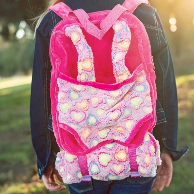 The Queen' Treasures 18 In Doll Carrier And Sleeping Bag, Pink Hearts 2 The Queen' Treasures 18 In Doll Carrier And Sleeping Bag, Pink Hearts - Image 2