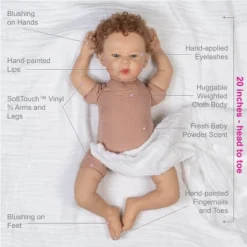 Paradise Galleries Reborn Baby Doll I Love You S-Mores 20 Inch Baby Doll - Brown Hair/Blue Gray Eyes -Wild Republic Sales Store GUEST 62abf613 5f53 46a0 82c2 ca70280d82ae
