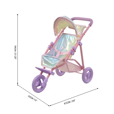 Olivia's Little World Baby Doll Jogging Stroller Buggy Iridescent Color OL-00016 6 Olivia's Little World Baby Doll Jogging Stroller Buggy Iridescent Color OL-00016 - Image 6