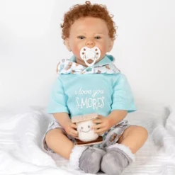 Paradise Galleries Reborn Baby Doll I Love You S-Mores 20 Inch Baby Doll - Brown Hair/Blue Gray Eyes -Wild Republic Sales Store GUEST 72924007 5594 4ccd af55 ac4a31535cbc