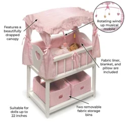 Badger Basket Doll Canopy Crib With Mobile & Storage Bins -Wild Republic Sales Store GUEST 72b16dc5 3e92 4f85 91fd 6a91919204e9