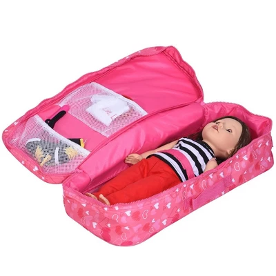 The New York Doll Collection 18 Inch Doll Travel Case Suitcase Storage Bag 1 The New York Doll Collection 18 Inch Doll Travel Case Suitcase Storage Bag