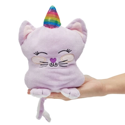 Small Reversible Caticorn Plush Toy, Lavender And White Caticorn Plushie With Rainbow Horn (6 X 12 In) 2 Small Reversible Caticorn Plush Toy, Lavender And White Caticorn Plushie With Rainbow Horn (6 X 12 In) - Image 2