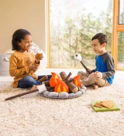 HearthSong - Plush Campfire Set For Kids Outdoor Play