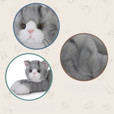 Bearington Collection Socks Plush Stuffed Animal Grey Striped Tabby Cat 15" 3 Bearington Collection Socks Plush Stuffed Animal Grey Striped Tabby Cat 15" - Image 3