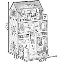 ShpilMaster Wooden Doll House With Toys And Furniture Accessories With LED Light For Ages 3+ -Wild Republic Sales Store GUEST 80db19f0 0889 4bd2 a30c b6c9407ac1db