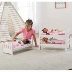 Badger Basket 1-2-3 Convertible Doll Bunk Bed With Bedding - Pink/Stripe -Wild Republic Sales Store GUEST 83f36451 f547 47ed 8c84 acb9fd8d27f1