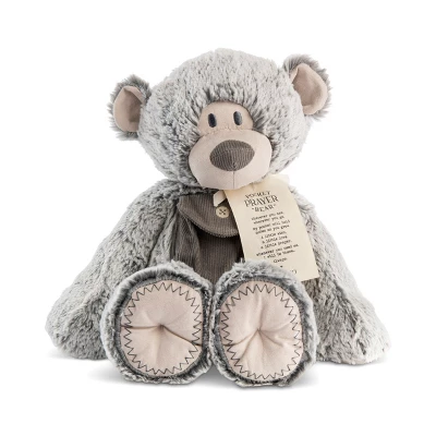 DEMDACO Gray Pocket Prayer Bear 16" 1 DEMDACO Gray Pocket Prayer Bear 16"