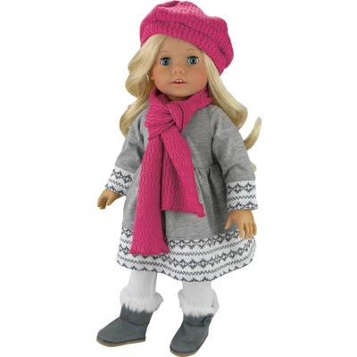 Sophia’s Doll Dress, Leggings, Hat, And Scarf Set For 18" Dolls 5 Sophia’s Doll Dress, Leggings, Hat, And Scarf Set For 18" Dolls - Image 5