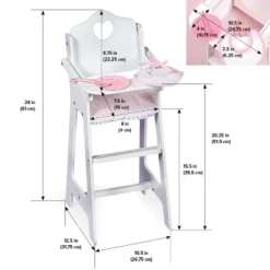 Badger Basket Doll High Chair With Accessories And Free Personalization Kit - White/Pink/Gingham -Wild Republic Sales Store GUEST 90a4778e ed50 41ec 8eb1 3258ca56c74e