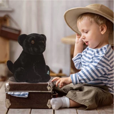 FAO Schwarz 10" Planet Love Recycled Bottle Black Panther Toy Plush 1 FAO Schwarz 10" Planet Love Recycled Bottle Black Panther Toy Plush