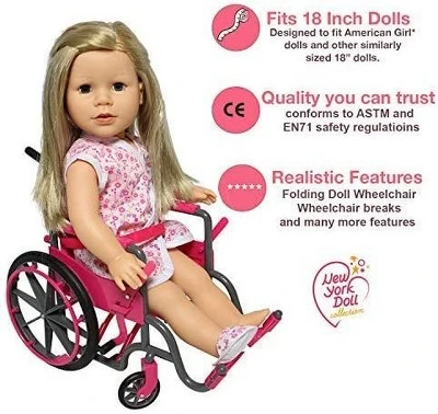The New York Doll Collection Doll Wheelchair 1 The New York Doll Collection Doll Wheelchair