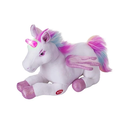 Dazmers Plush Unicorn Stuffed Animal With Flapping Wings,Magical Lights And Sounds 1 Dazmers Plush Unicorn Stuffed Animal With Flapping Wings,Magical Lights And Sounds