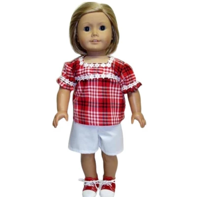 Doll Clothes Superstore Matching Cotton Shorts And Shirt For Girl And Dolls Size 12.5 2 Doll Clothes Superstore Matching Cotton Shorts And Shirt For Girl And Dolls Size 12.5 - Image 2