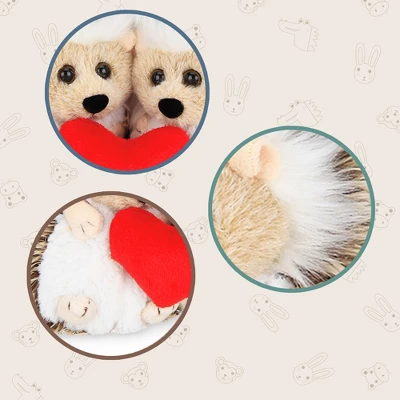 Bearington Lovie And Dovey Stuffed Animal Plush Hedgehogs Holding A Heart, 5.5 Inches 3 Bearington Lovie And Dovey Stuffed Animal Plush Hedgehogs Holding A Heart, 5.5 Inches - Image 3