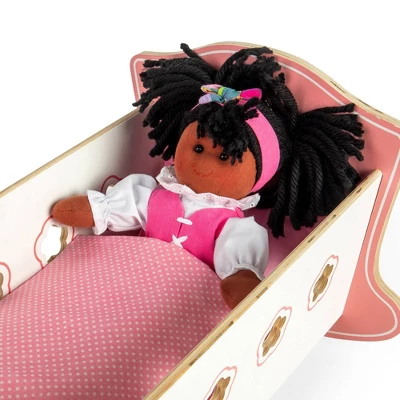 Bigjigs Toys Wooden Cradle For 10"-12" Doll 3 Bigjigs Toys Wooden Cradle For 10"-12" Doll - Image 3