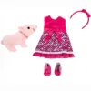 Dress Along Dolly Pet Pig Walker Outfit For American Girl Doll