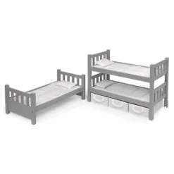 Badger Basket 1-2-3 Convertible Doll Bunk Bed With Baskets And Free Personalization Kit - Executive Gray -Wild Republic Sales Store GUEST aad48eeb 8ee7 4ecc a121 ba1d0e35ce5d