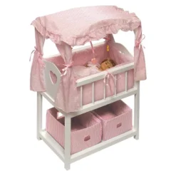 Badger Basket Doll Canopy Crib With Mobile & Storage Bins -Wild Republic Sales Store GUEST b3496e19 7228 4492 9512 3b5256f1396f