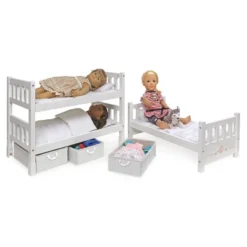 Badger Basket 1-2-3 Convertible Doll Bunk Bed With Bedding And Baskets - White Rose -Wild Republic Sales Store GUEST b796b7b0 a431 4d6a b594 5610ea2dee66