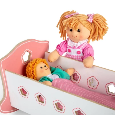 Bigjigs Toys Wooden Cradle For 10"-12" Doll 5 Bigjigs Toys Wooden Cradle For 10"-12" Doll - Image 5