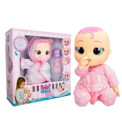 Cry Babies Newborn Coney Interactive Baby Doll With 20+ Baby Sounds And Interactive Bracelet 1 Cry Babies Newborn Coney Interactive Baby Doll With 20+ Baby Sounds And Interactive Bracelet
